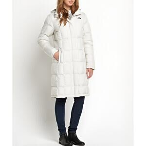 The North Face Metropolis Parka 600 Down Long Puffer Coat Jacket White